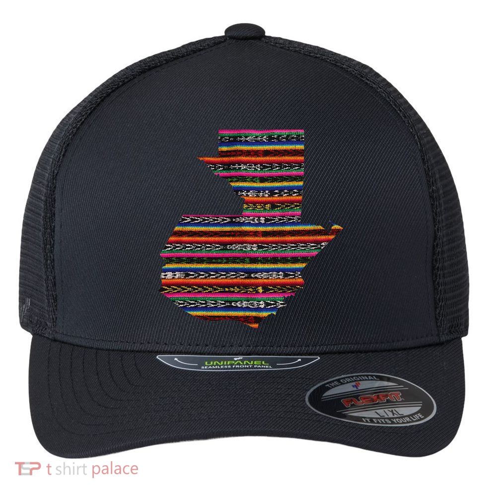 Guatemala Chapin Quetzal Antigua Tikal Tradicional Maya Flexfit Unipanel Trucker Cap