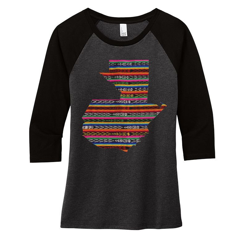 Guatemala Chapin Quetzal Antigua Tikal Tradicional Maya 502 Women's Tri-Blend 3/4-Sleeve Raglan Shirt