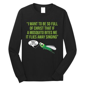 God Christian Quote Jesus Funny Religious Bible Mosquito Long Sleeve Shirt