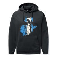 Guatemalan Chapin Quetzal Proud Distressed Modern Performance Fleece Hoodie