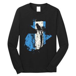 Guatemalan Chapin Quetzal Proud Distressed Modern Long Sleeve Shirt