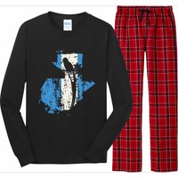 Guatemalan Chapin Quetzal Proud Distressed Modern Long Sleeve Pajama Set