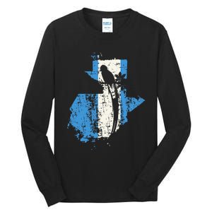 Guatemalan Chapin Quetzal Proud Distressed Modern Tall Long Sleeve T-Shirt