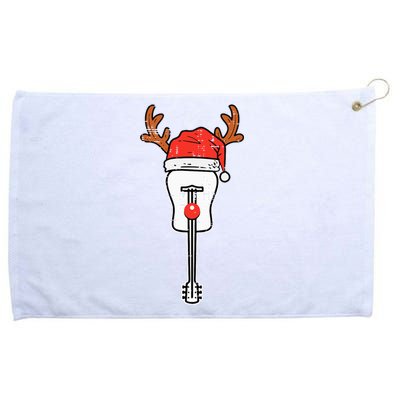 Guitar Christmas Reindeer Music Instrut Rocker Rock Xmas Grommeted Golf Towel