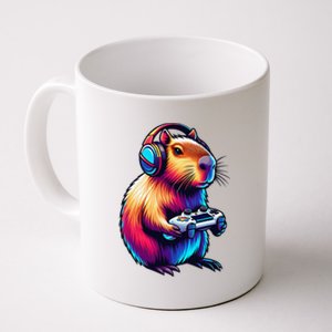 Gaming Capybara Rodent Playing Video Games Gamer Headphones Coffee Mug