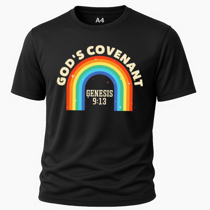 God’s Covenant Rainbow Genesis 9:13 Christian Cooling Performance Crew T-Shirt