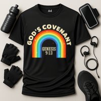 God’s Covenant Rainbow Genesis 9:13 Christian Cooling Performance Crew T-Shirt