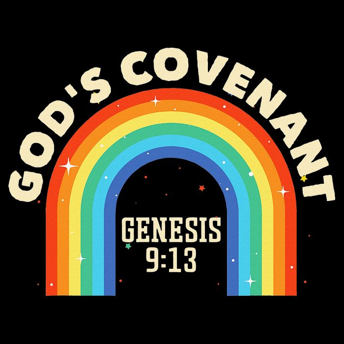 God’s Covenant Rainbow Genesis 9:13 Christian 7-Panel Snapback Hat