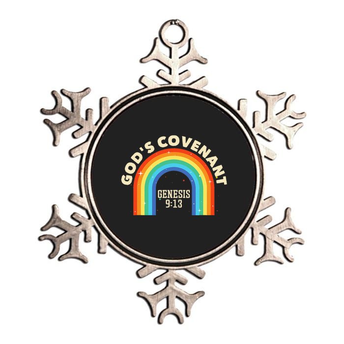 God’s Covenant Rainbow Genesis 9:13 Christian Metallic Star Ornament