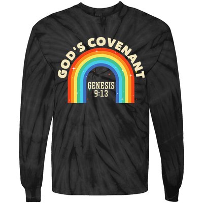 God’s Covenant Rainbow Genesis 9:13 Christian Tie-Dye Long Sleeve Shirt