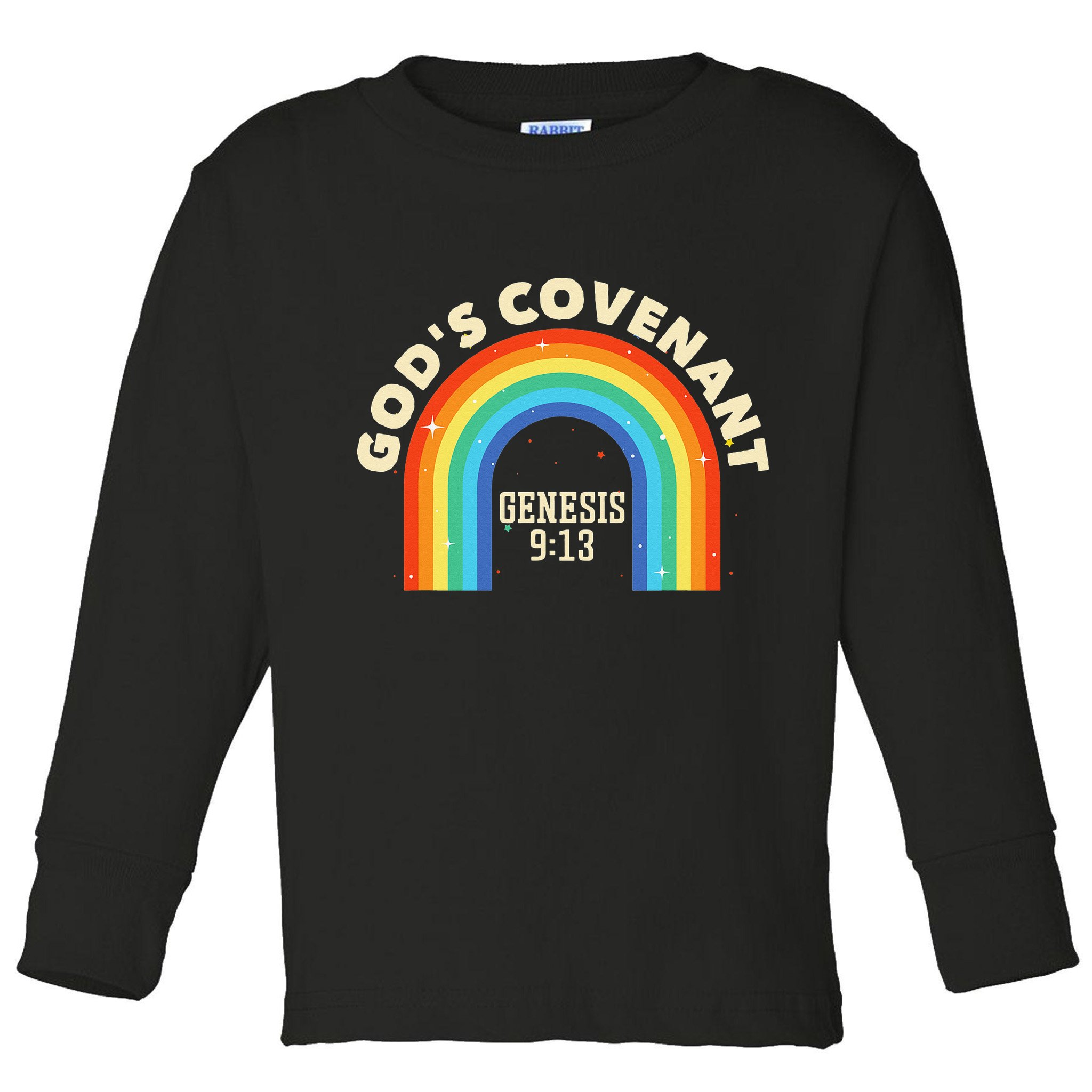 God’s Covenant Rainbow Genesis 9:13 Christian Toddler Long Sleeve Shirt