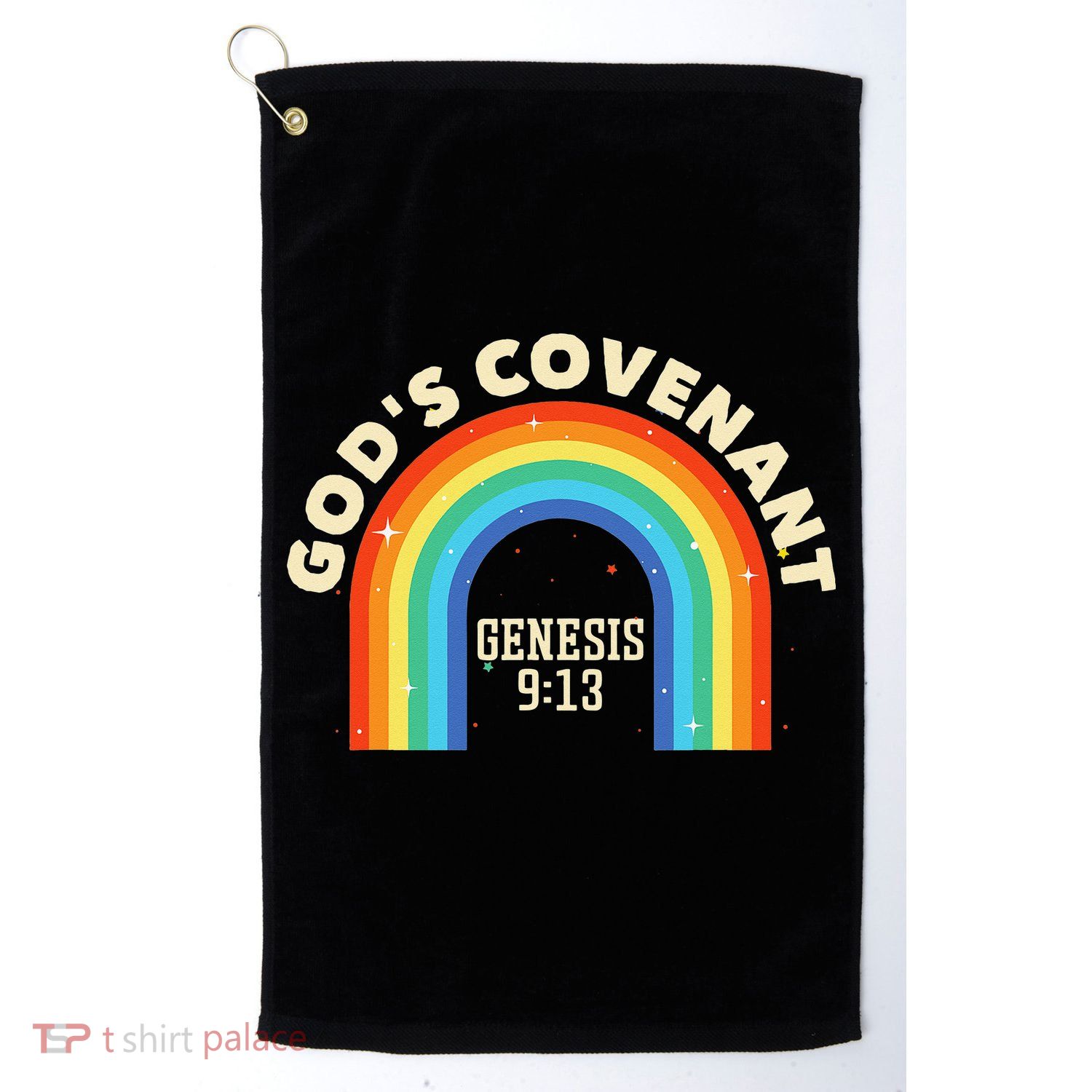 God’s Covenant Rainbow Genesis 9:13 Christian Golf Towel