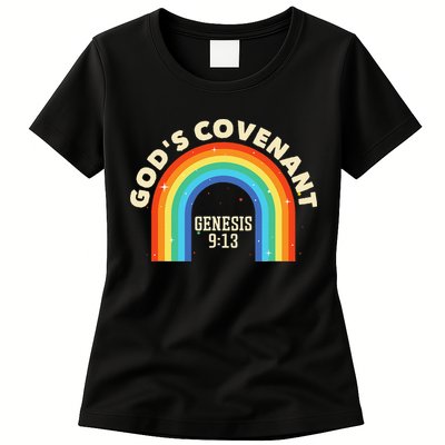 God’s Covenant Rainbow Genesis 9:13 Christian Womens T-Shirt