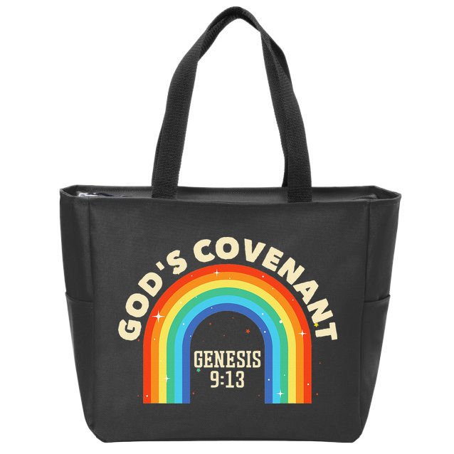 God’s Covenant Rainbow Genesis 9:13 Christian Zip Tote Bag