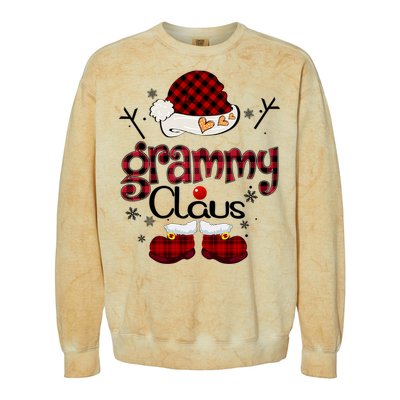 Grammy Claus Red Plaid Grandma Gift Colorblast Crewneck Sweatshirt