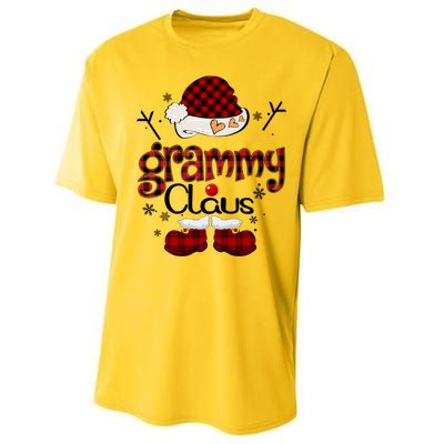 Grammy Claus Red Plaid Grandma Gift Performance Sprint T-Shirt