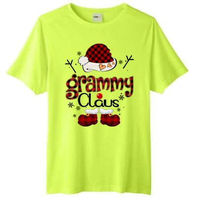 Grammy Claus Red Plaid Grandma Gift Tall Fusion ChromaSoft Performance T-Shirt