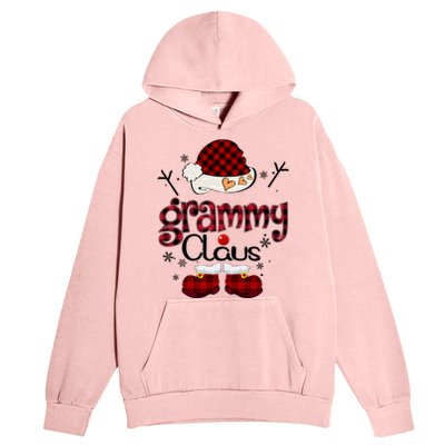 Grammy Claus Red Plaid Grandma Gift Urban Pullover Hoodie