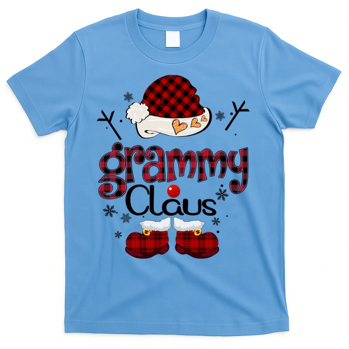 Grammy Claus Red Plaid Grandma Gift T-Shirt