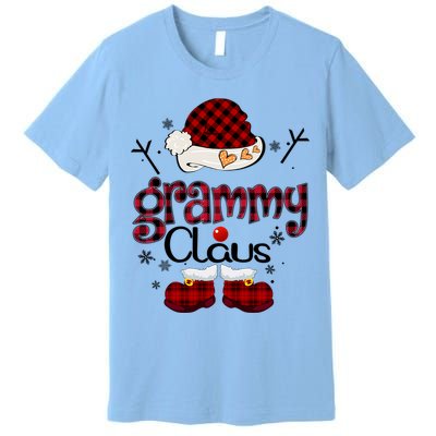 Grammy Claus Red Plaid Grandma Gift Premium T-Shirt