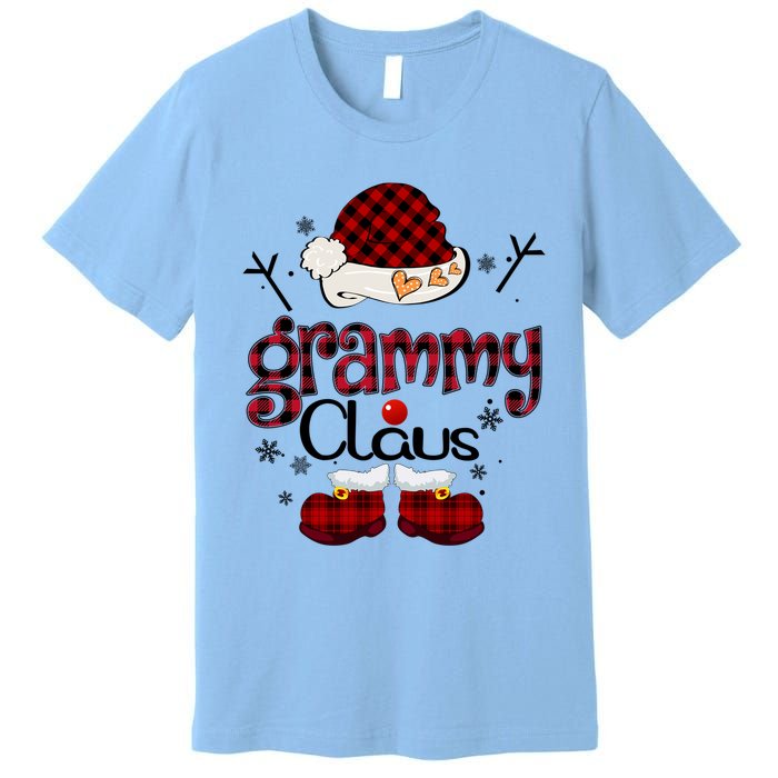 Grammy Claus Red Plaid Grandma Gift Premium T-Shirt