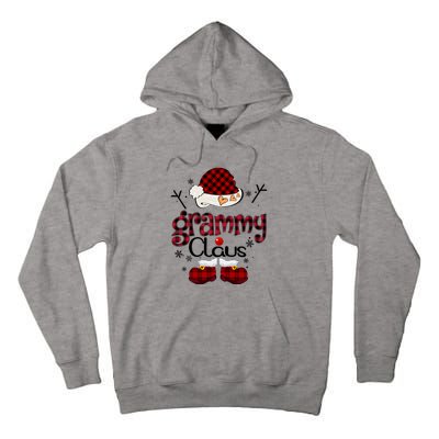 Grammy Claus Red Plaid Grandma Gift Tall Hoodie