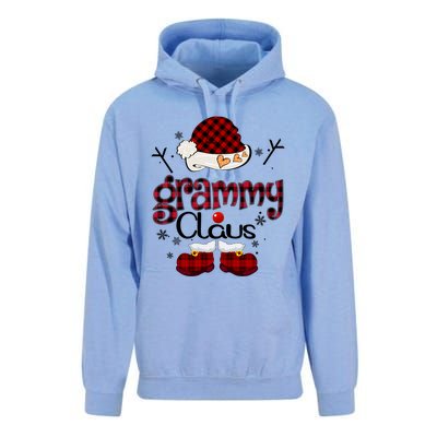 Grammy Claus Red Plaid Grandma Gift Unisex Surf Hoodie