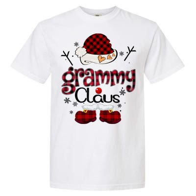 Grammy Claus Red Plaid Grandma Gift Garment-Dyed Heavyweight T-Shirt