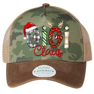 Gigi Claus Reindeer Christmas Idea for Grandma Nana Mimi Legacy Tie Dye Trucker Hat