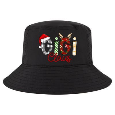 Gigi Claus Reindeer Christmas Idea for Grandma Nana Mimi Cool Comfort Performance Bucket Hat