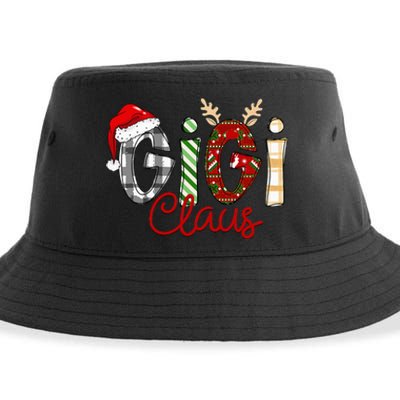 Gigi Claus Reindeer Christmas Idea for Grandma Nana Mimi Sustainable Bucket Hat