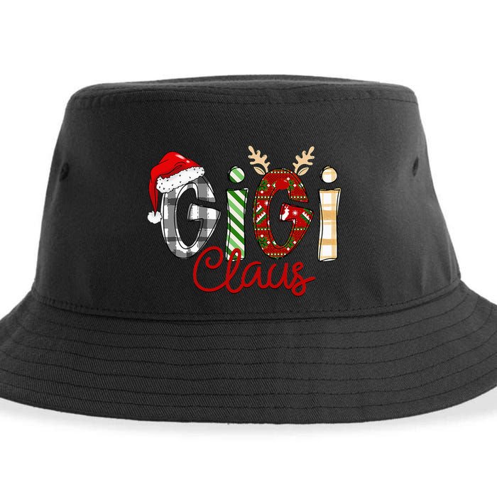 Gigi Claus Reindeer Christmas Idea for Grandma Nana Mimi Sustainable Bucket Hat