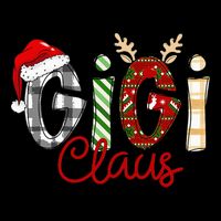 Gigi Claus Reindeer Christmas Idea for Grandma Nana Mimi Sustainable Bucket Hat