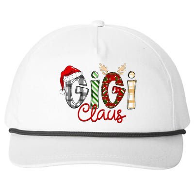 Gigi Claus Reindeer Christmas Idea for Grandma Nana Mimi Snapback Five-Panel Rope Hat