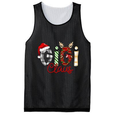 Gigi Claus Reindeer Christmas Idea for Grandma Nana Mimi Mesh Reversible Basketball Jersey Tank