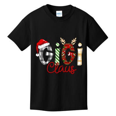 Gigi Claus Reindeer Christmas Idea for Grandma Nana Mimi Kids T-Shirt