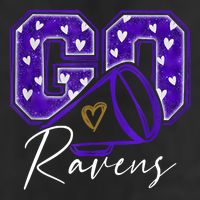 Go Cheer Ravens Sprots Fan Team 7 Panel Mesh Trucker Snapback Hat