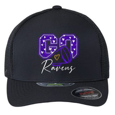 Go Cheer Ravens Sprots Fan Team Flexfit Unipanel Trucker Cap