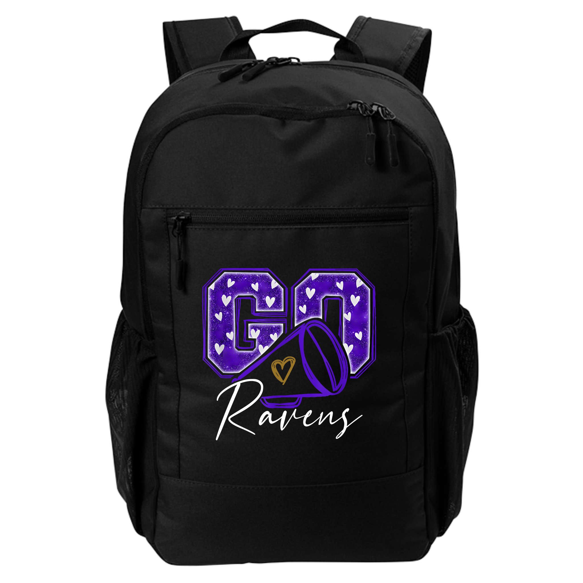 Go Cheer Ravens Sprots Fan Team Backpack