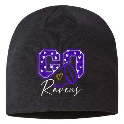 Go Cheer Ravens Sprots Fan Team Sustainable Beanie