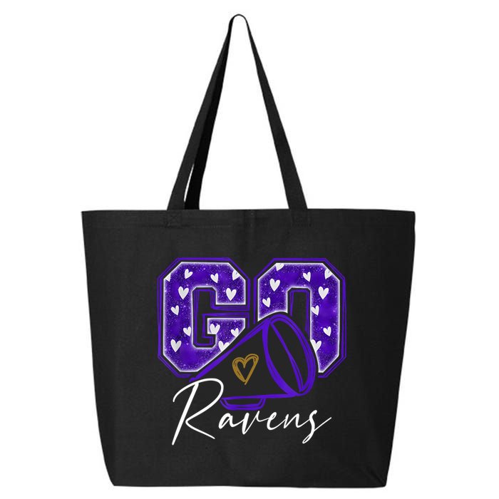 Go Cheer Ravens Sprots Fan Team 25L Jumbo Tote