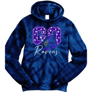 Go Cheer Ravens Sprots Fan Team Tie Dye Hoodie