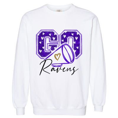 Go Cheer Ravens Sprots Fan Team Garment-Dyed Sweatshirt