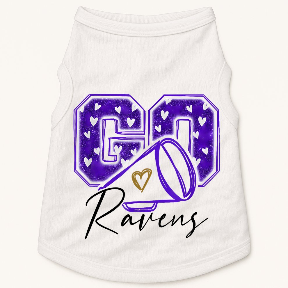 Go Cheer Ravens Sprots Fan Team Doggie Tank