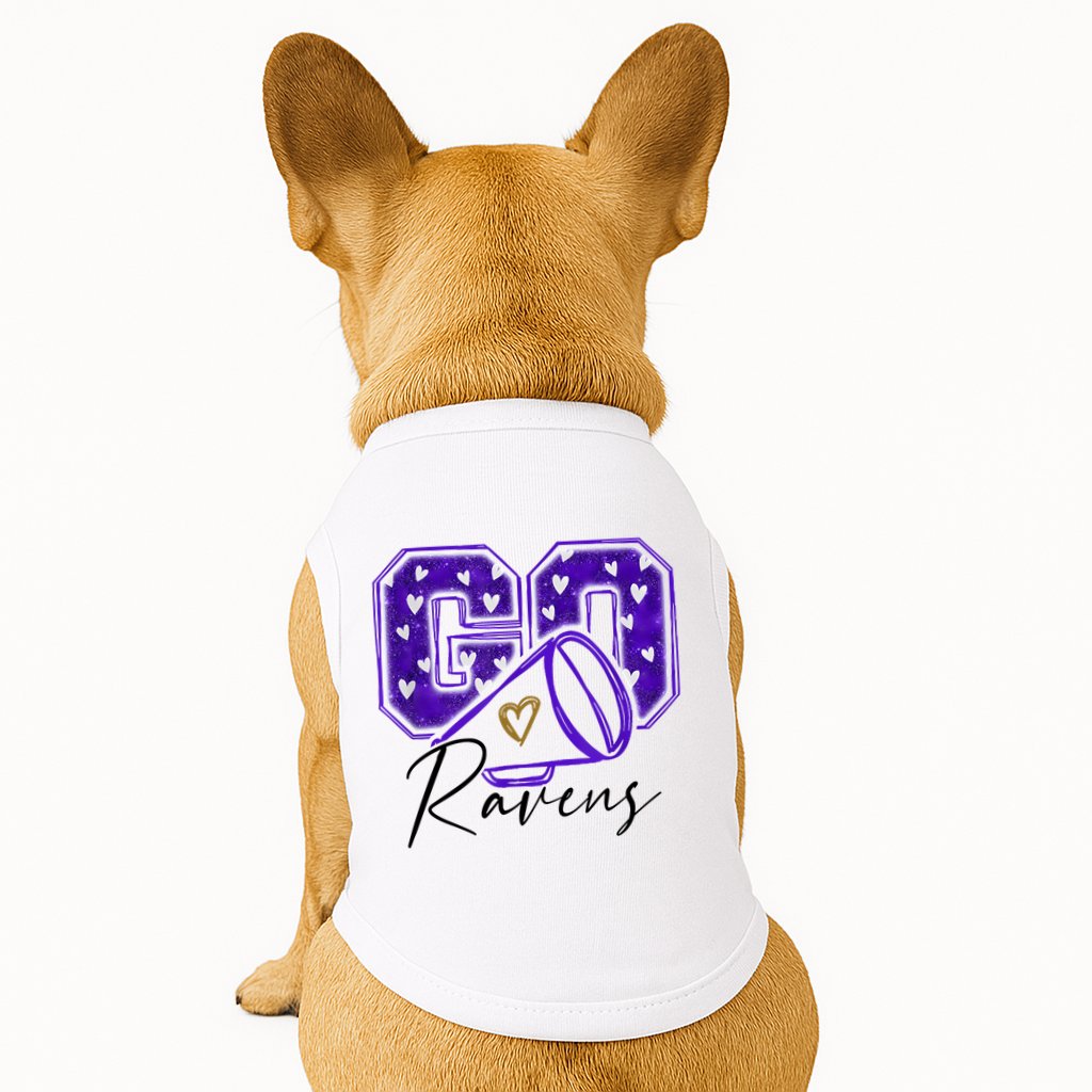 Go Cheer Ravens Sprots Fan Team Doggie Tank