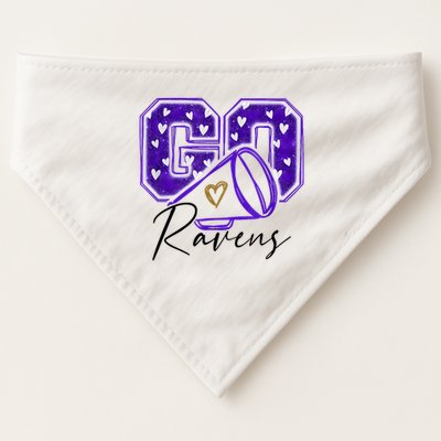 Go Cheer Ravens Sprots Fan Team USA-Made Doggie Bandana