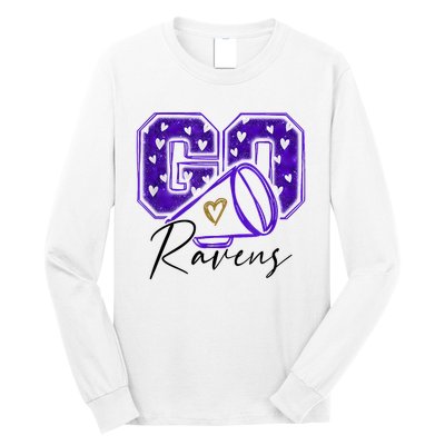 Go Cheer Ravens Sprots Fan Team Long Sleeve Shirt
