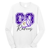 Go Cheer Ravens Sprots Fan Team Long Sleeve Shirt