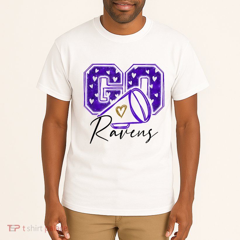 Go Cheer Ravens Sprots Fan Team Tall T-Shirt