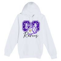 Go Cheer Ravens Sprots Fan Team Premium Pullover Hoodie